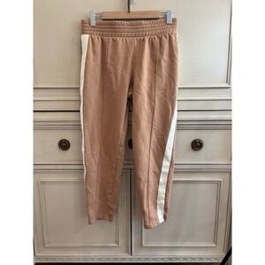 Wesley X Bandier Broome Stripe Camel Sweatpants Size‎ Small Cream Stripe Cotton